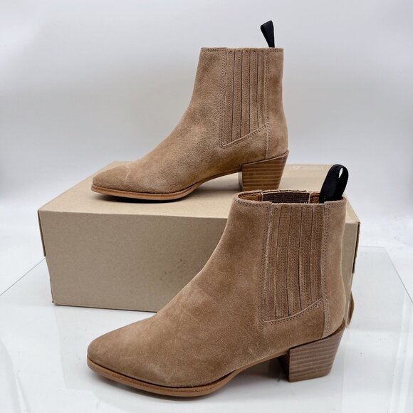 Rag & Bone Rover Heeled Chelsea Ankle Boots Women's Tan  Suede EU 35 US 5 - $395 - Picture 3 of 12